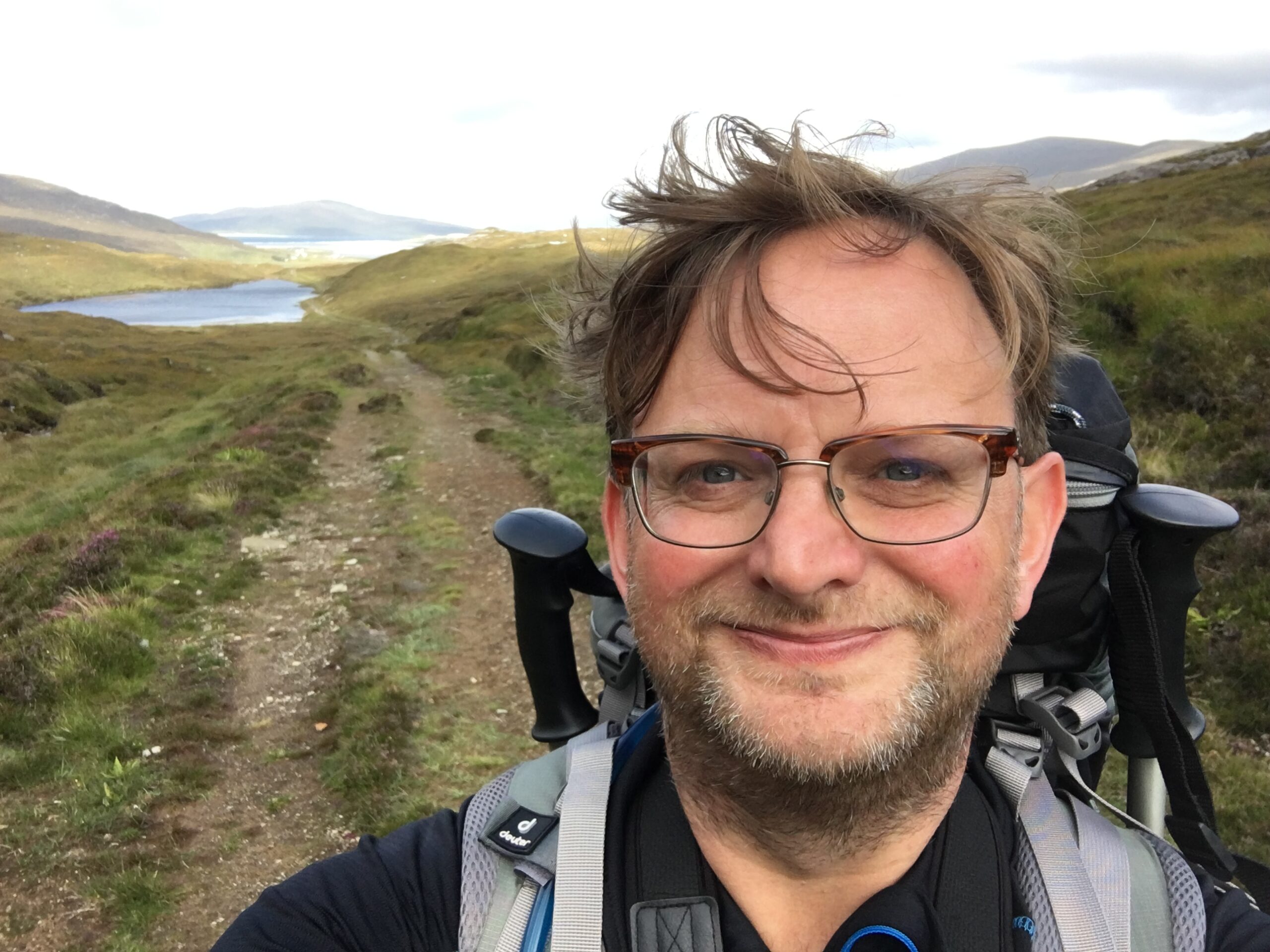 The Photographer Toby Gibson in the Isle of Harris, Scotland.