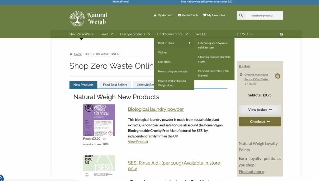 Natural Weigh products page